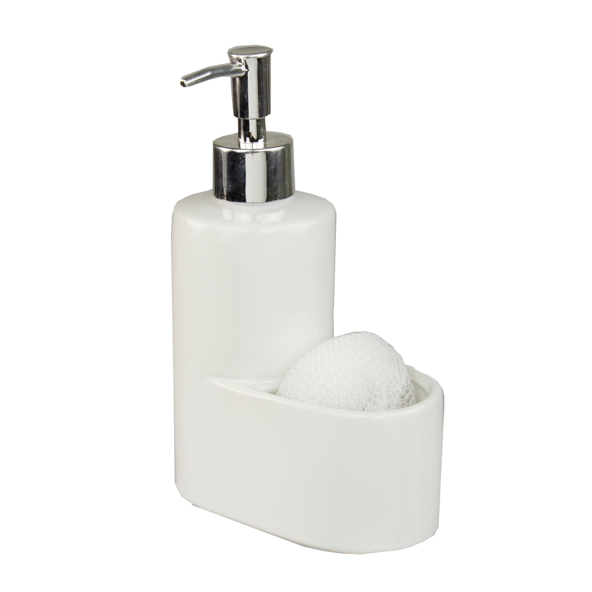 Home Basics Ceramic Soap Dispenser with Sponge - Assorted Colors