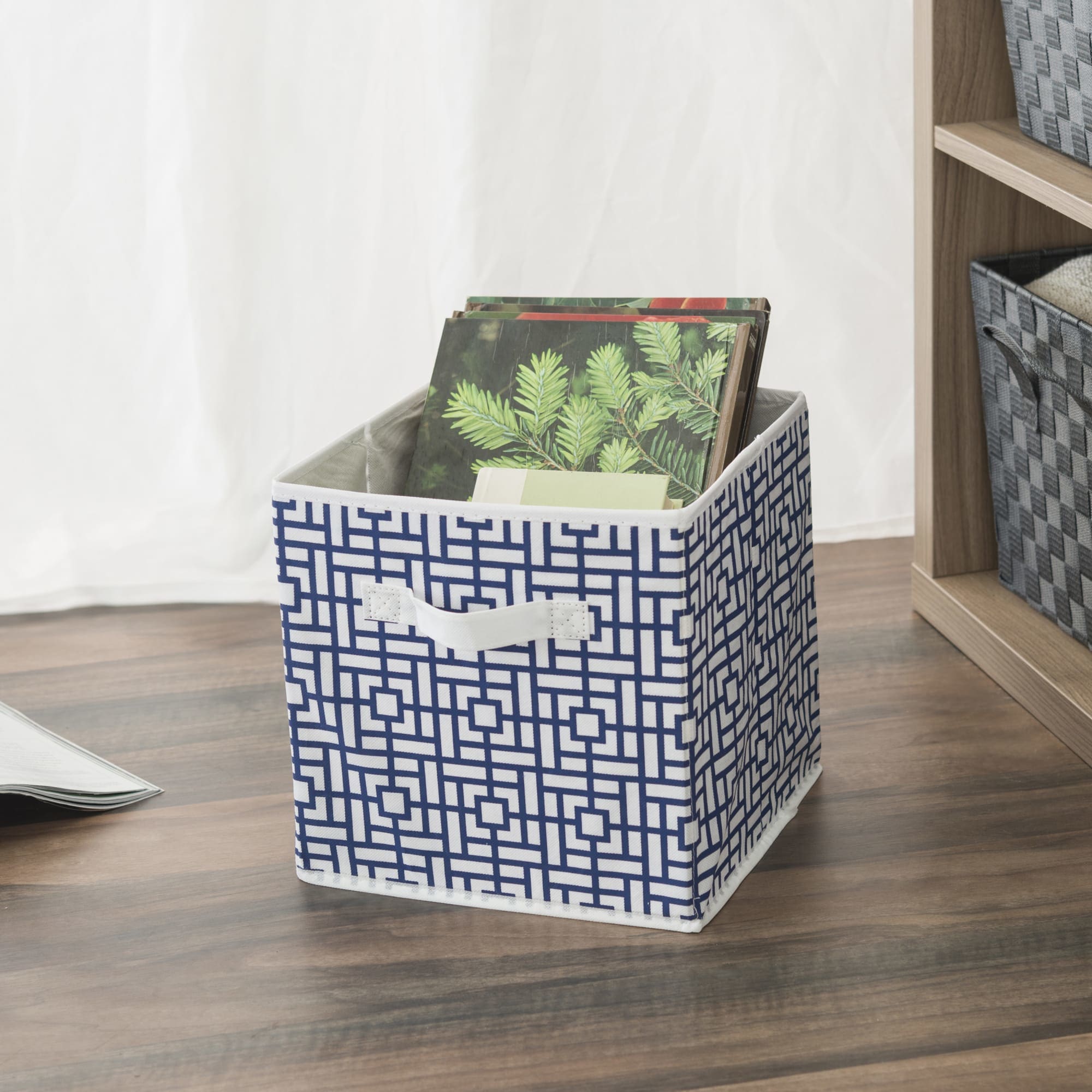 Home Basics Squared  Collapsible Non-Woven Storage Cube, Navy $3.00 EACH, CASE PACK OF 12