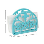 Load image into Gallery viewer, Home Basics Fleur De Lis Cast Iron Napkin Holder, Turquoise $8 EACH, CASE PACK OF 6
