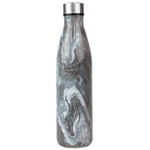 Load image into Gallery viewer, Home Basics Marble Like 32 Oz. Glass Travel Water Bottle with Easy Twist on Leak Proof Steel Cap - Assorted Colors
