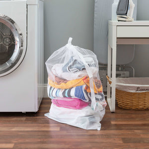 Home Basics Mesh Laundry Bag with Handle, LAUNDRY ORGANIZATION