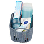 Load image into Gallery viewer, Home Basics 3L Crochet-Designed Plastic Basket, Blue $2.00 EACH, CASE PACK OF 24
