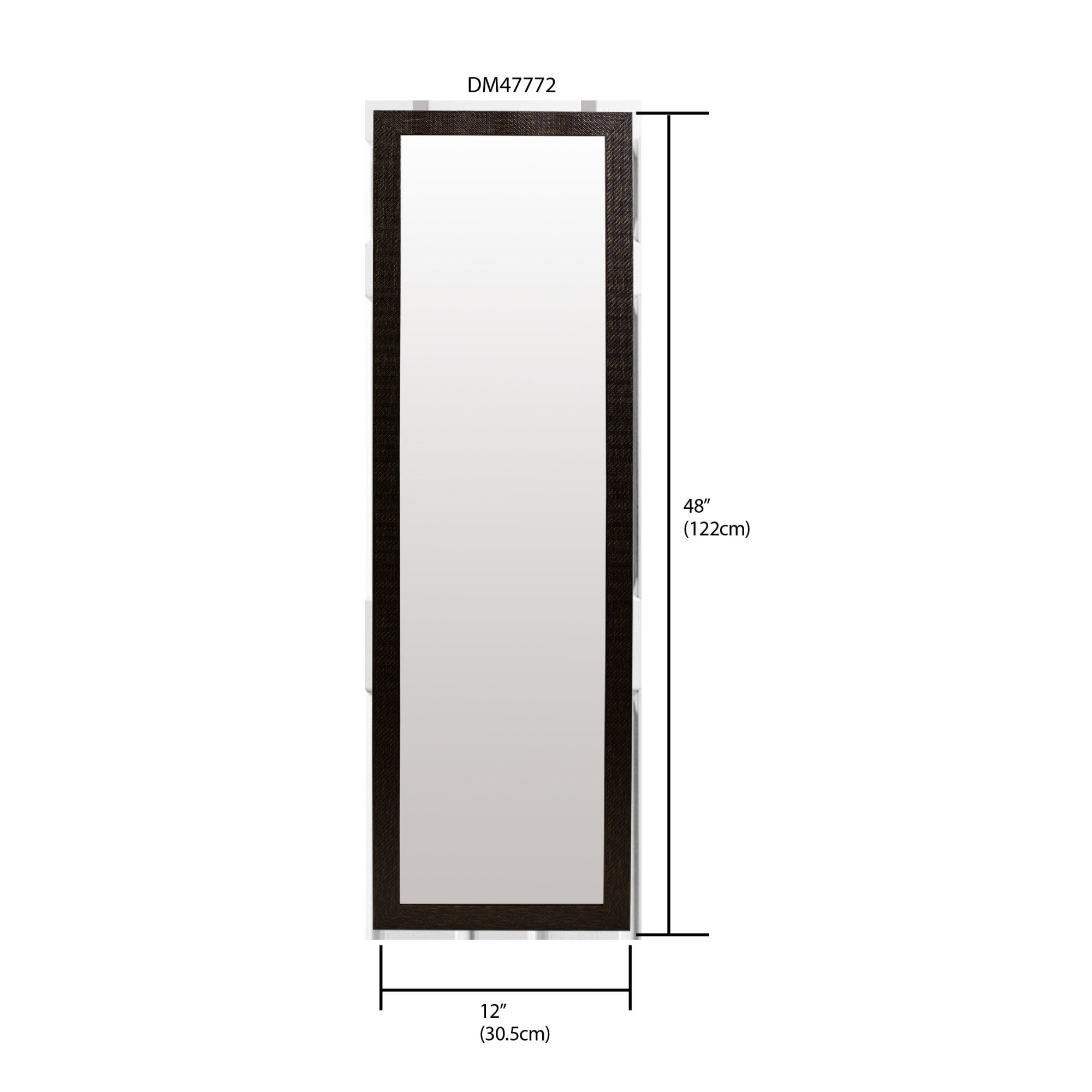 Home Basics Full Length Textured Over the Door Mirror - Assorted Colors