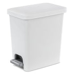 Load image into Gallery viewer, Sterilite 2.7 Gallon Rectangular StepOn Wastebasket, White $16.00 EACH, CASE PACK OF 2
