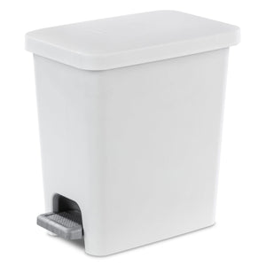 Sterilite 2.7 Gallon Rectangular StepOn Wastebasket, White $16.00 EACH, CASE PACK OF 2