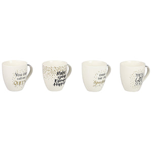 Home Basics Confettie 17 oz. Bone China Mug - Assorted Colors