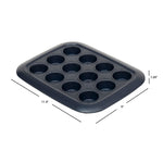 Load image into Gallery viewer, Michael Graves Design Non-Stick 12 Mini Cup Carbon Steel Muffin Pan, Indigo $7.00 EACH, CASE PACK OF 12
