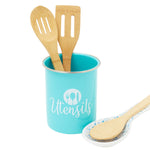 Load image into Gallery viewer, Home Basics Metal Utensil Holder, Turquoise $5.00 EACH, CASE PACK OF 12
