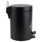 Load image into Gallery viewer, Home Basics 3 LT Paris Le Bain Step On  Steel Waste Bin with Carrying Handle, Black $8.00 EACH, CASE PACK OF 6
