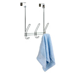 Load image into Gallery viewer, Home Basics 3 Dual Hook Over the Door Steel Organizing Rack, Chrome $3.00 EACH, CASE PACK OF 24
