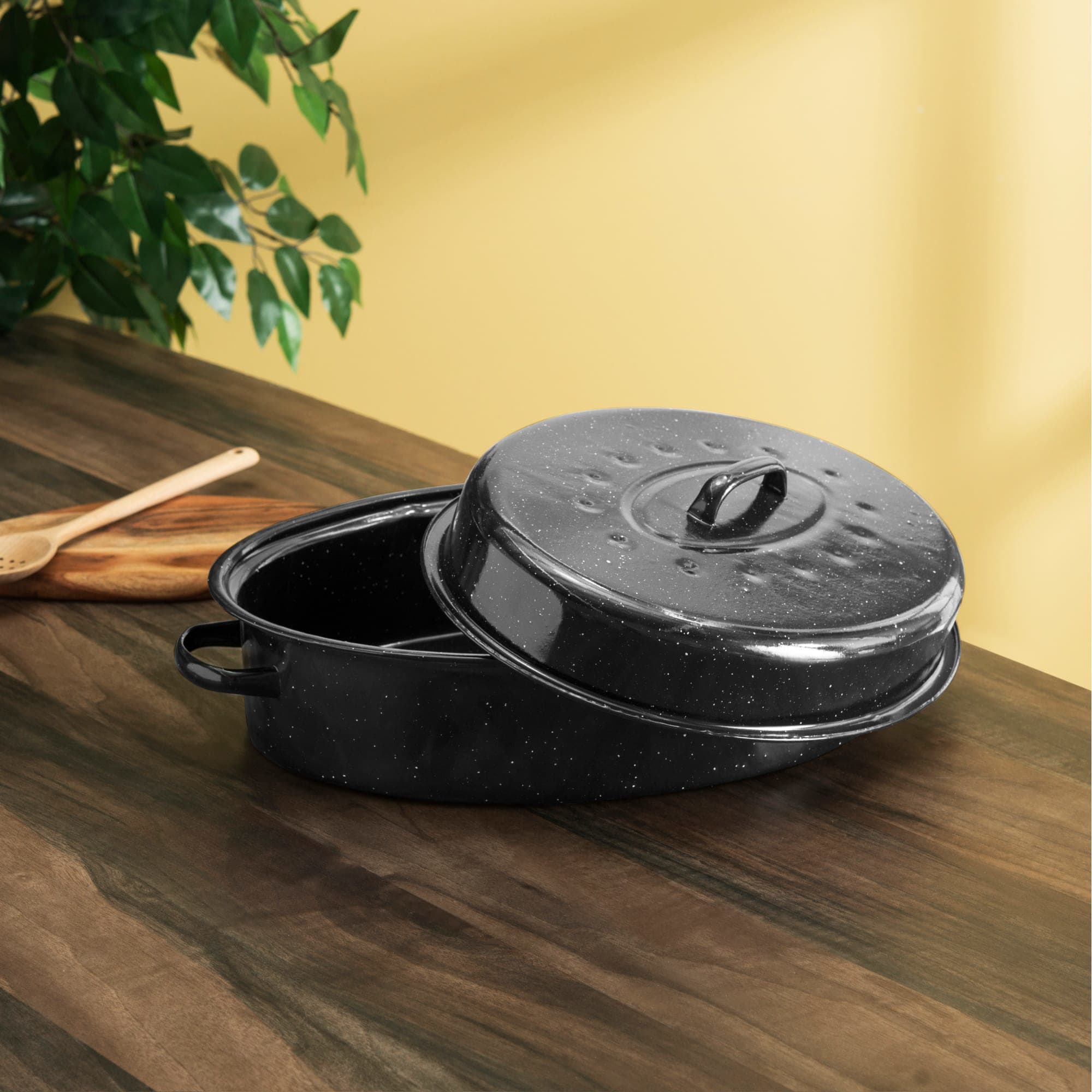 Home Basics Non-Stick Carbon Steel Roaster with Lid $12.00 EACH, CASE PACK OF 6