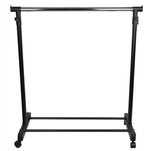 Home Basics Single Rail Adjustable Rolling Garment and Wardrobe Organizing Rack, Black $15.00 EACH, CASE PACK OF 6