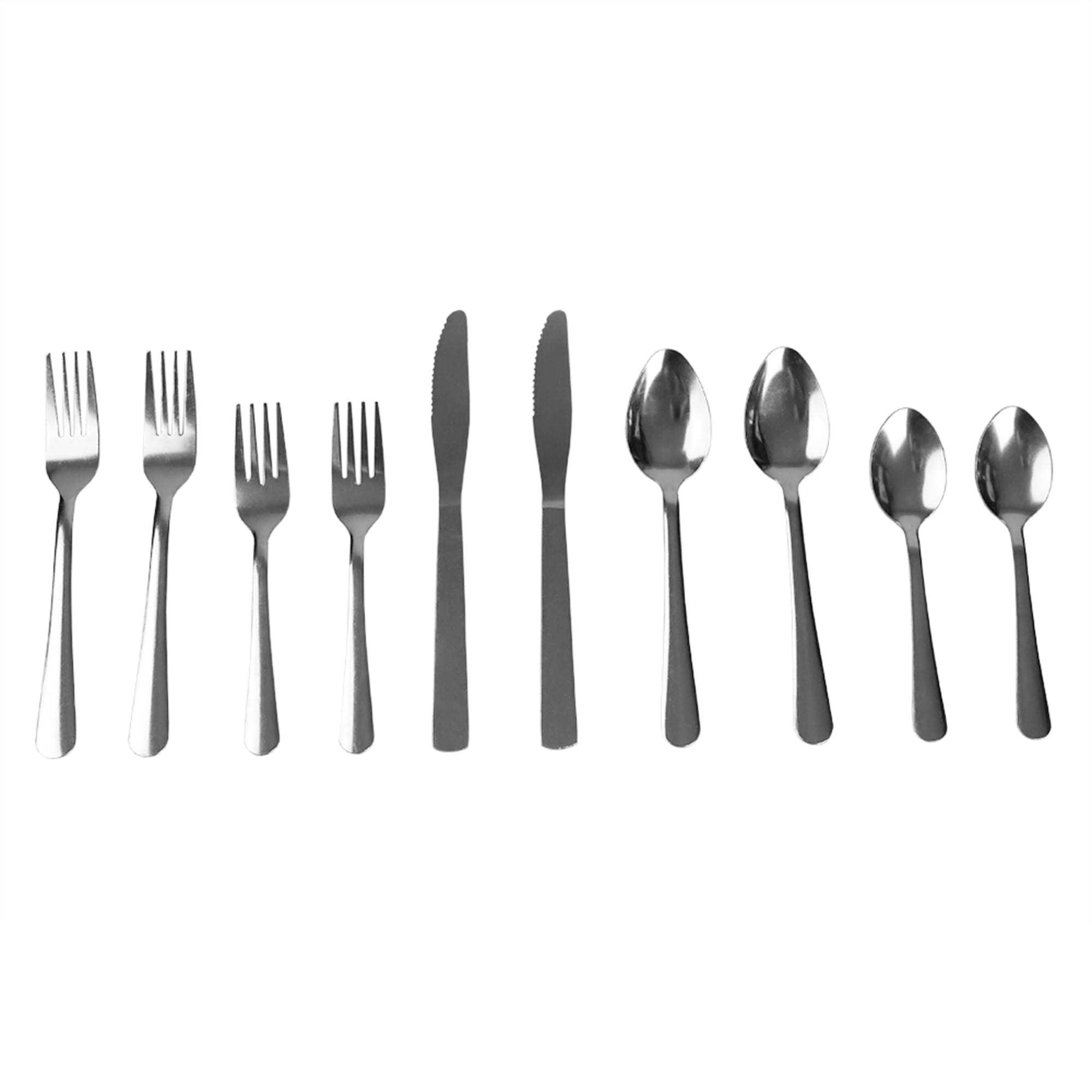 Home Basics Elle 20 Piece Stainless Steel Flatware Set, Silver $8.00 EACH, CASE PACK OF 12