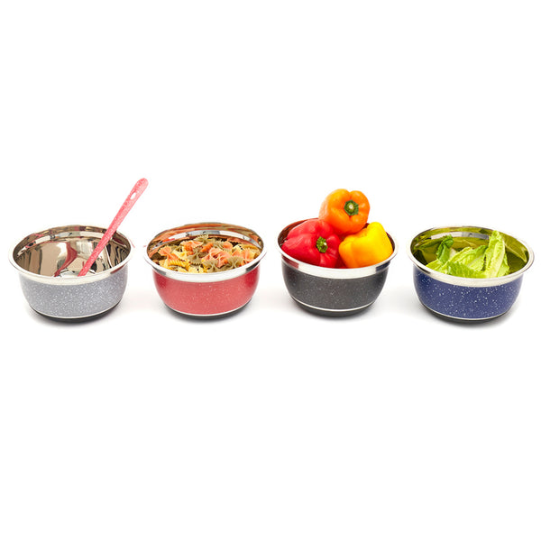Non-Skid Stainless Steel Mixing Bowls, Set of 3
