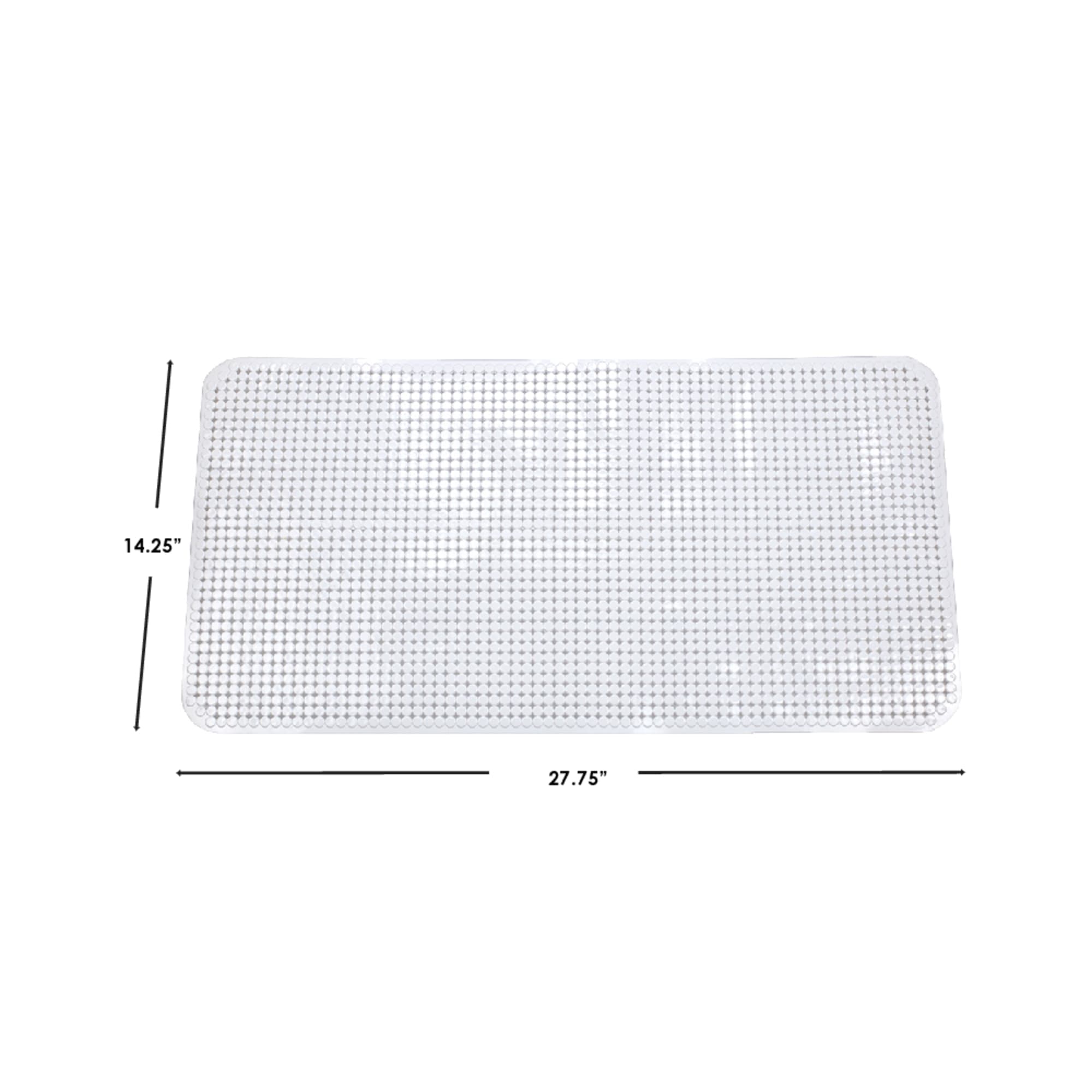 Home Basics Anti-Slip Spa-Comfort Dotted Plastic Bath Mat, White $5 EACH, CASE PACK OF 12