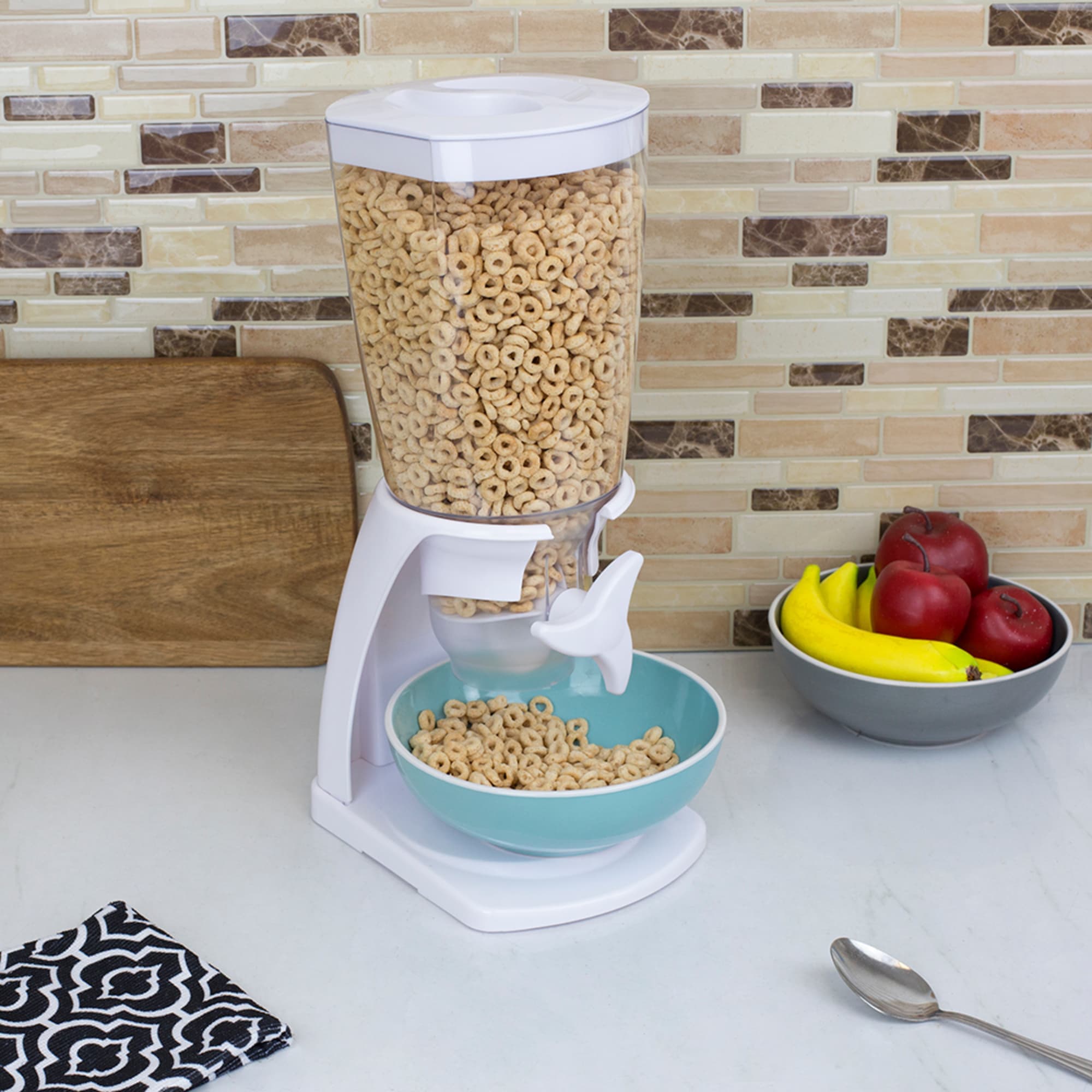 Home Basics Single Cereal Dispenser, White $8.00 EACH, CASE PACK OF 6