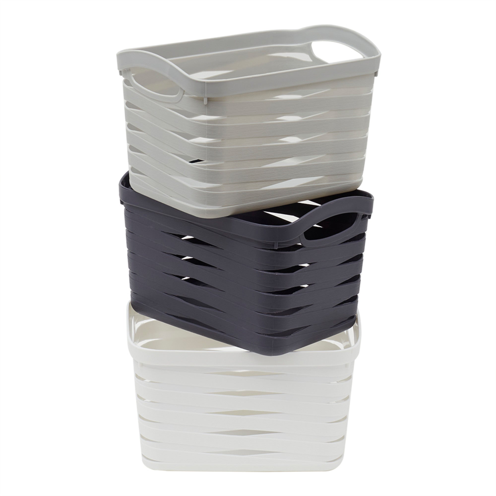 Home Basics Avaris Medium Plastic Storage Basket - Assorted Colors