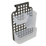 Load image into Gallery viewer, Home Basics 3 Compartment Over the Cabinet Plastic Organizer with Perforated Frame, Grey $5.00 EACH, CASE PACK OF 12
