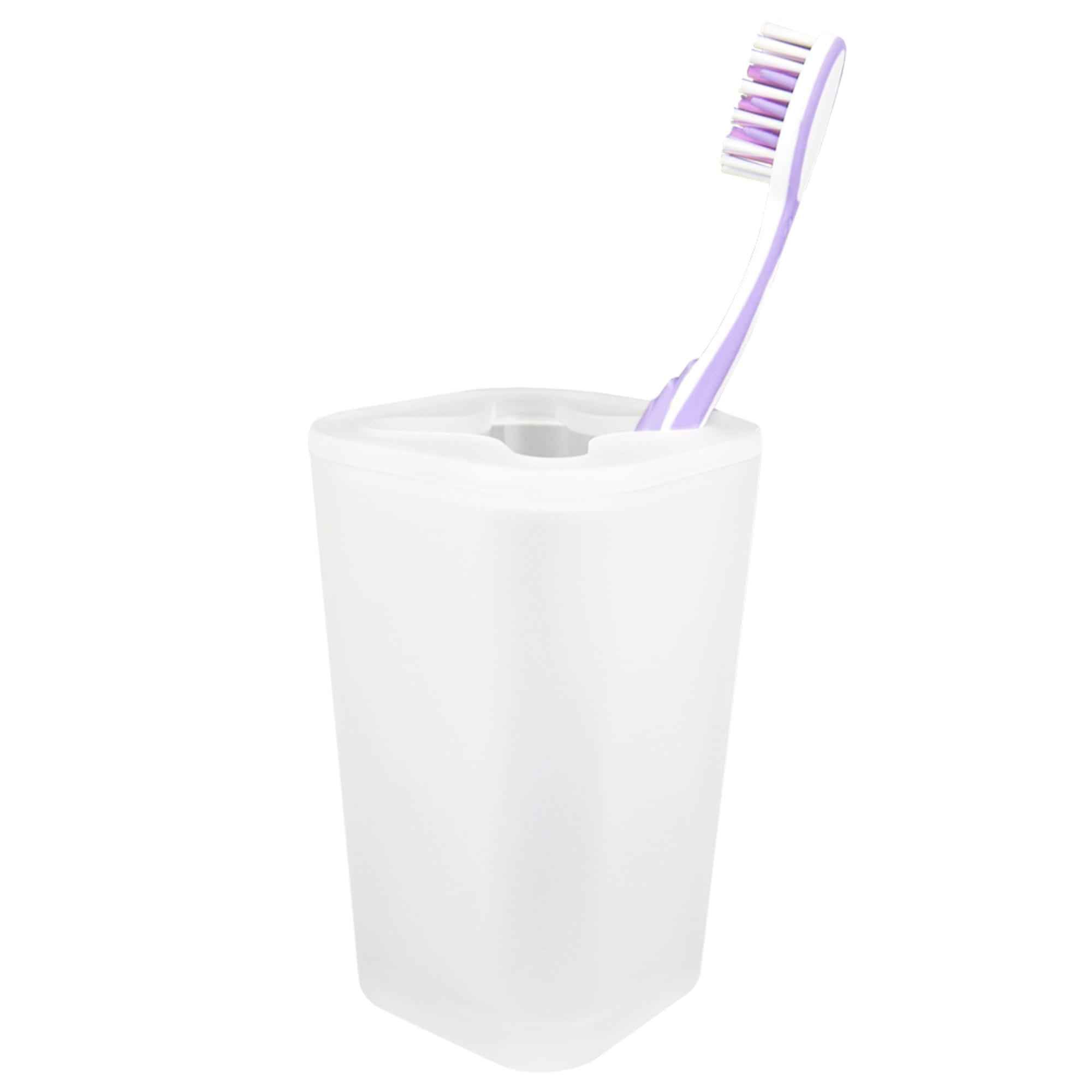 Home Basics Frosted Rubberized Plastic Toothbrush Holder $2.50 EACH, CASE PACK OF 12