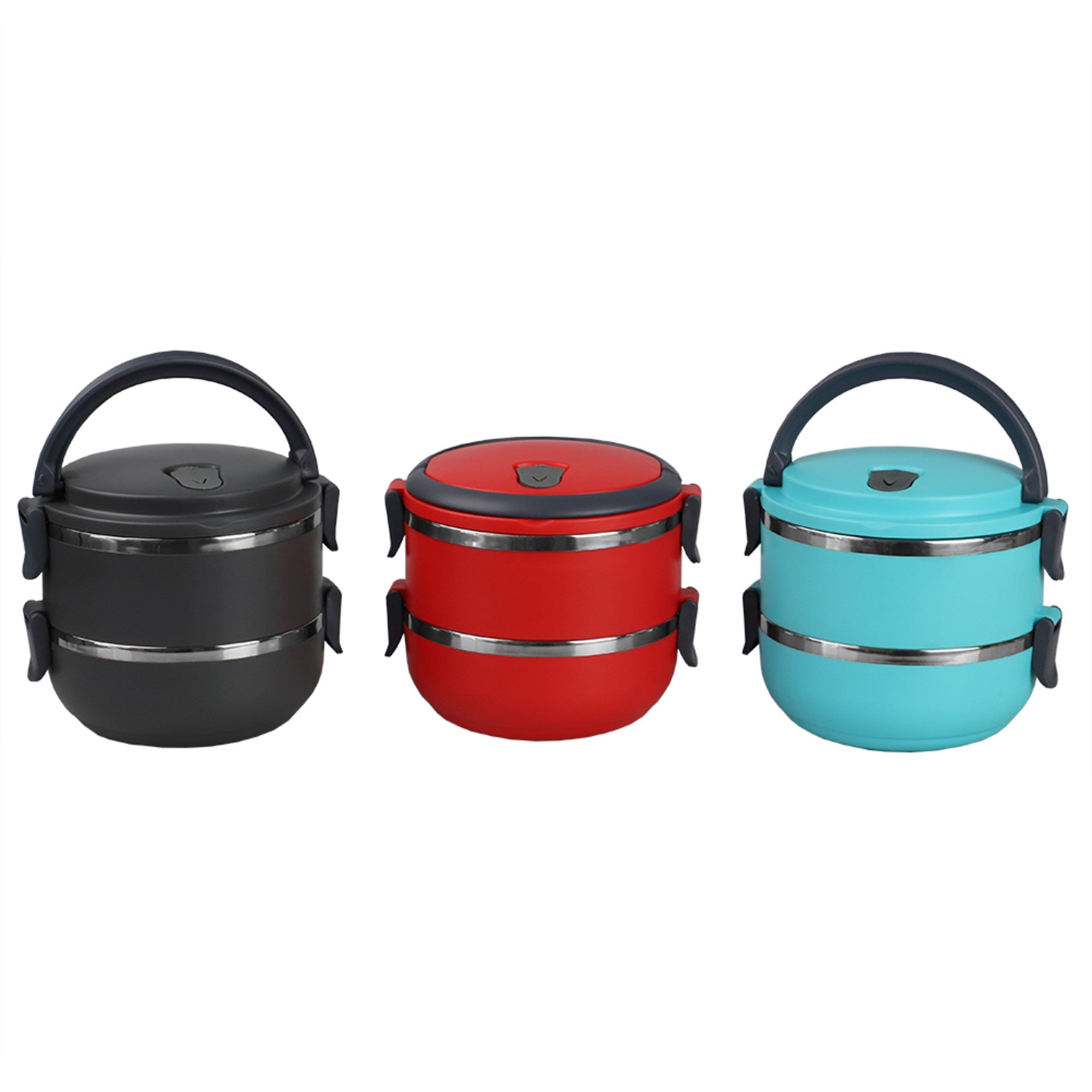 Home Basics 2 Tier Leak-Proof Lunch Box - Assorted Colors