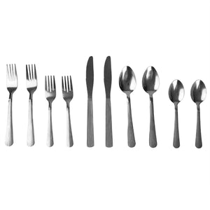 Home Basics Danbury 20 Piece Stainless Steel Flatware Set, Silver $8.00 EACH, CASE PACK OF 12