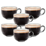 Load image into Gallery viewer, Home Basics 6 Pack of Oversized Dishwasher Safe 13.5 Oz. Glass Mugs, Clear $8 EACH, CASE PACK OF 6
