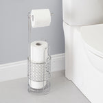 Load image into Gallery viewer, Home Basics Free Standing Dispensing Toilet Paper Holder, Chrome $15.00 EACH, CASE PACK OF 6
