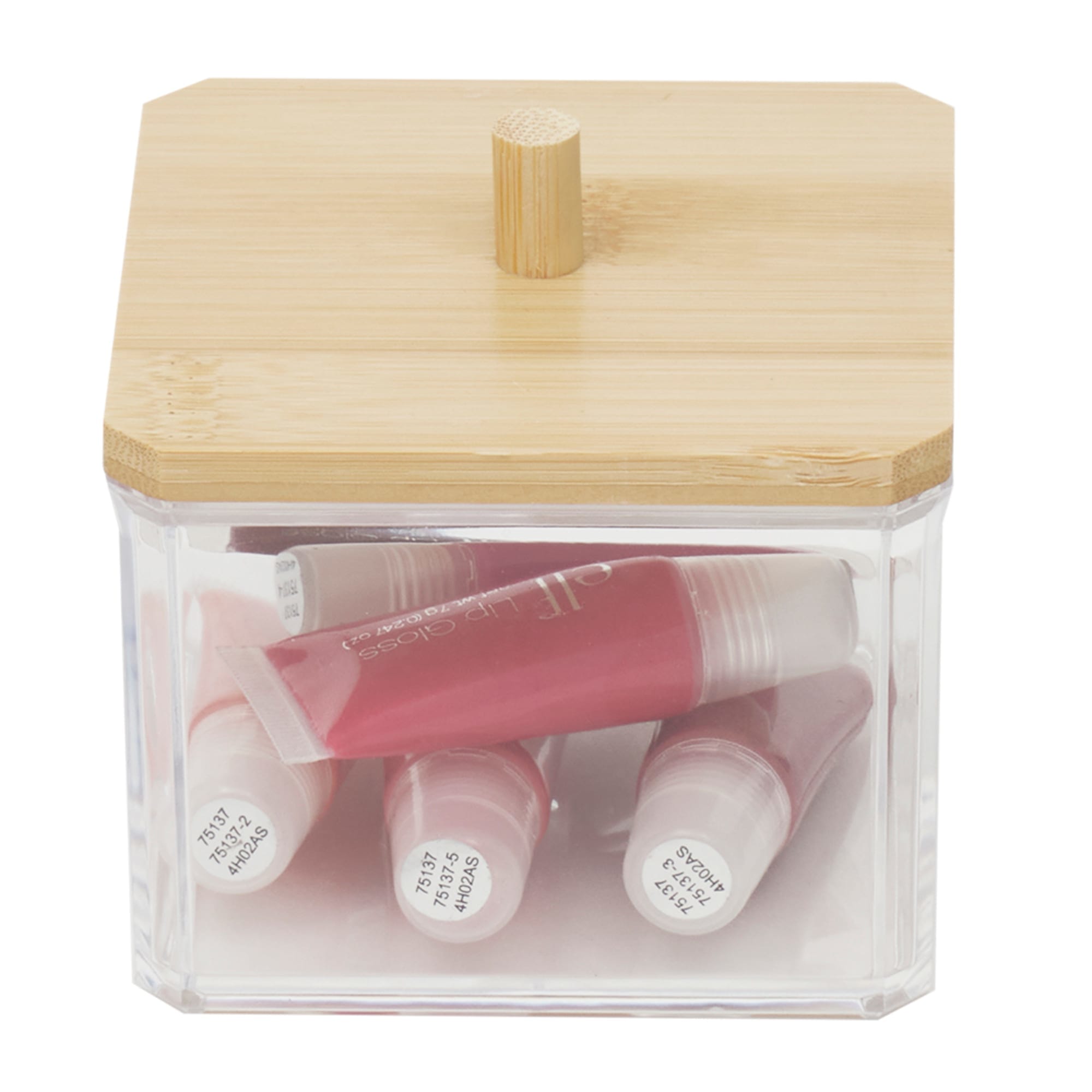 Home Basics Serene Small Cosmetic Organizer with Bamboo Lid $4.00 EACH, CASE PACK OF 12