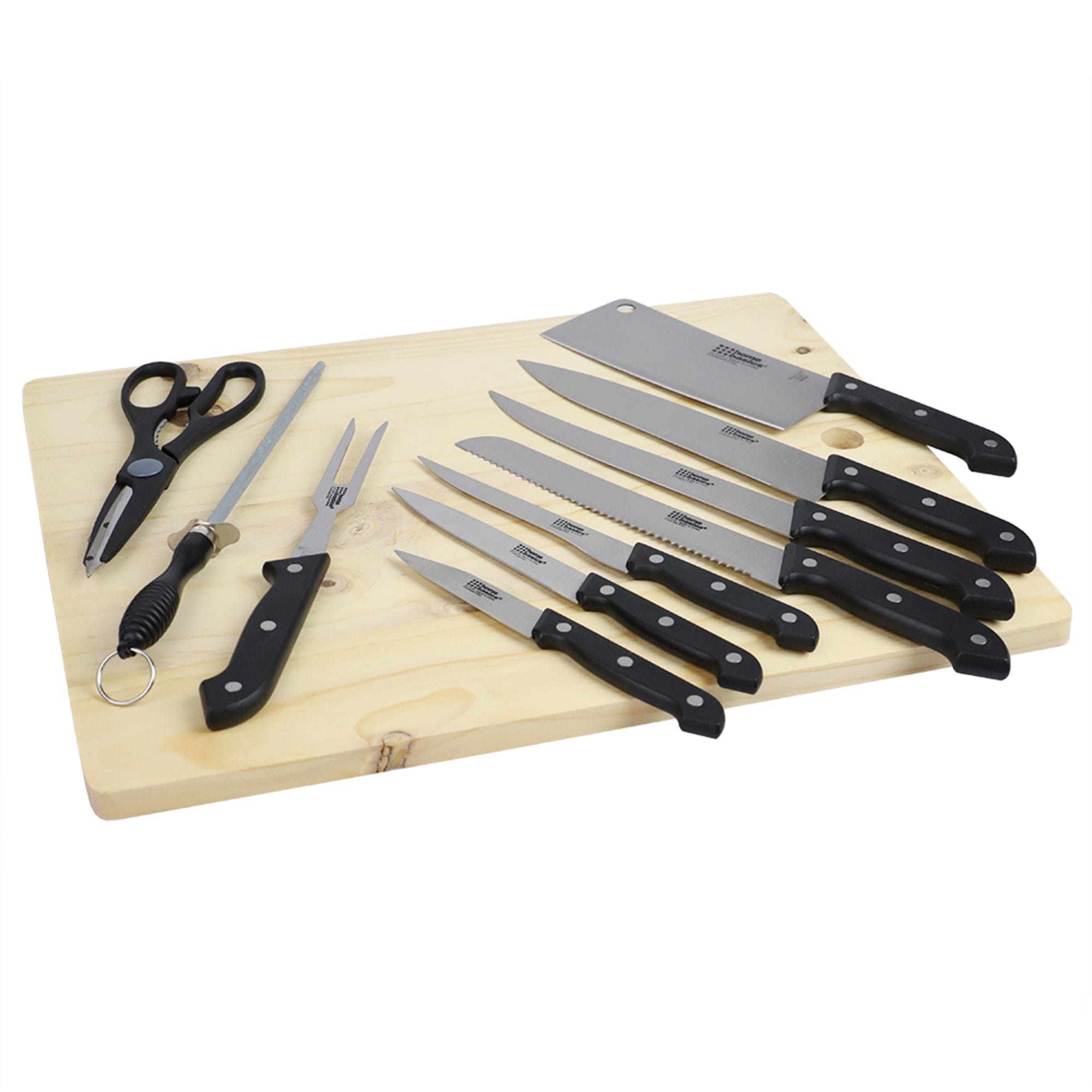 Home Basics 10 Piece Knife Set with Cutting Board $10.00 EACH, CASE PACK OF 6