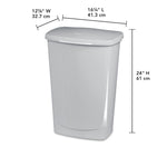 Load image into Gallery viewer, Sterilite 11.4 Gallon LiftTop Wastebasket, Cement $20.00 EACH, CASE PACK OF 6
