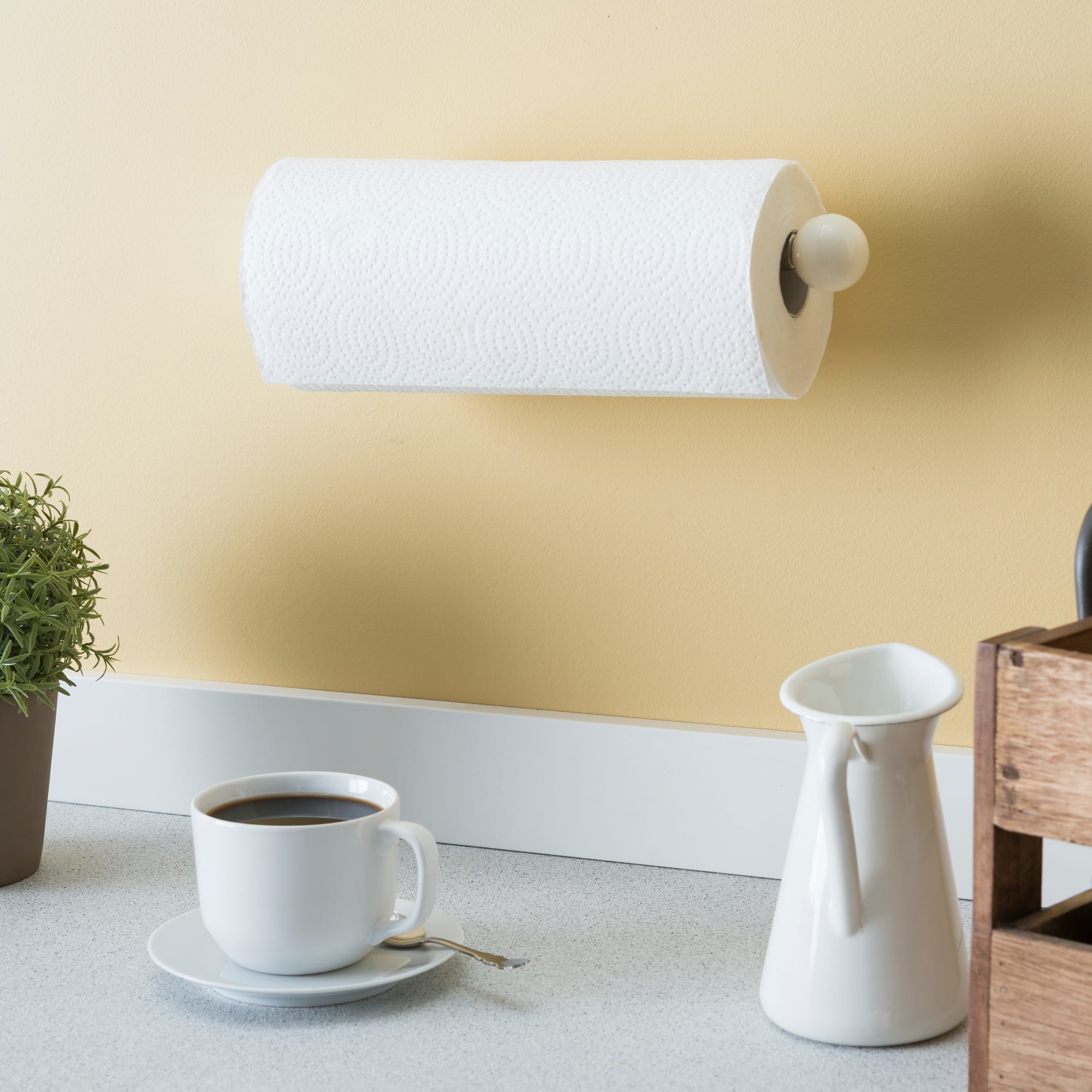 Home Basics Wall Mounted Paper Towel Holder, KITCHEN ORGANIZATION