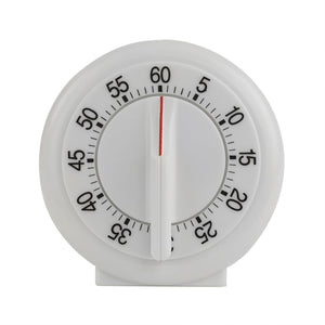 Home Basics 60 Minute Mechanical Kitchen Timer, White $3.00 EACH, CASE PACK OF 24