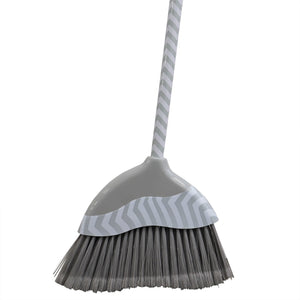Home Basics Chevron Precision Clean Wide Angled Broom, Grey $10 EACH, CASE PACK OF 12