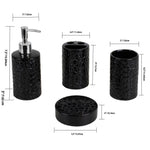 Load image into Gallery viewer, Home Basics 4 Piece Ceramic Crocodile Bath Accessory Set, Black $10.00 EACH, CASE PACK OF 12
