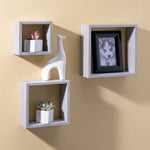 Load image into Gallery viewer, Home Basics 3 Piece MDF Floating Wall Cubes, Grey $12.00 EACH, CASE PACK OF 6
