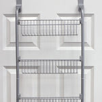 Load image into Gallery viewer, Home Basics Heavy Duty 4 Tier Over the Door Metal Pantry Organizer, Grey $25.00 EACH, CASE PACK OF 6
