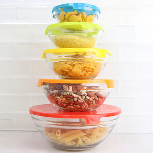 Home Basics 7-Piece Plastic Food Storage Container Set With Multi-Colored  Lids, FOOD PREP