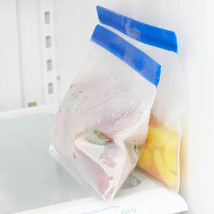 Home Basics 2 Piece Reusable 8" x 9" PEVA Food Bags, Clear $3.00 EACH, CASE PACK OF 24