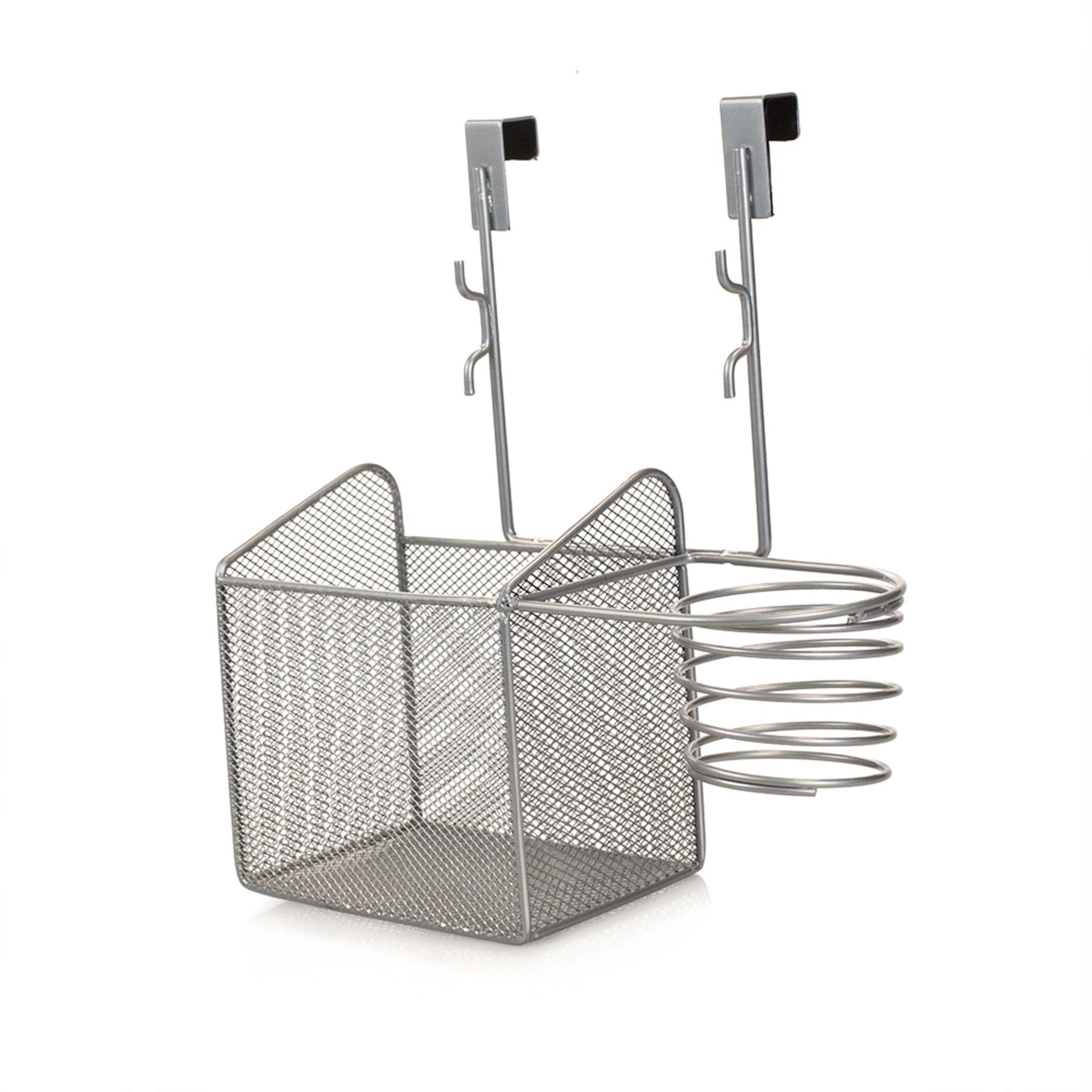 Home Basics Steel Over the Cabinet Hairdryer Organizer, Silver $8.00 EACH, CASE PACK OF 6