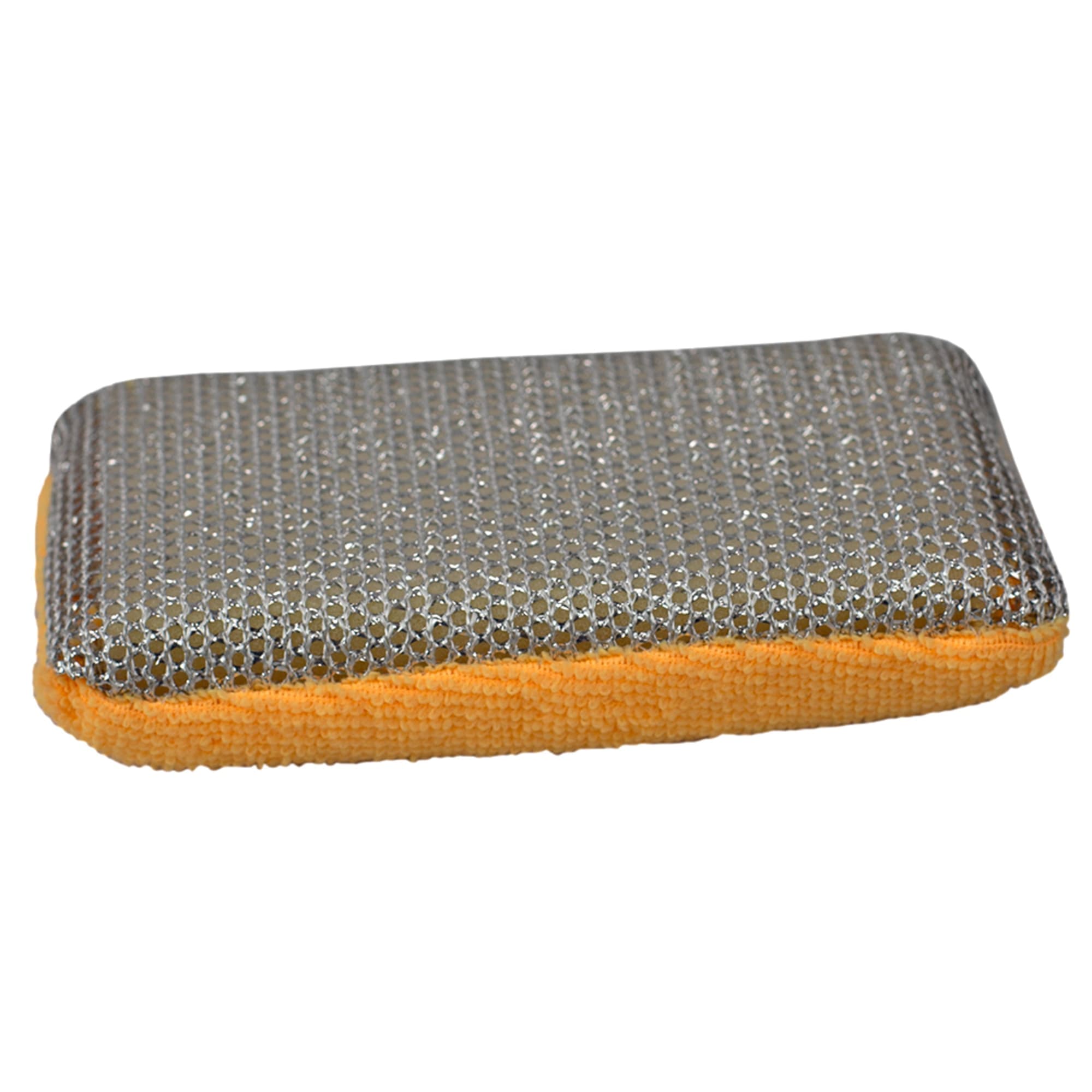 Home Basics Multi-Purpose Dual Action Microfiber Scrubbing Sponges, Orange $2.00 EACH, CASE PACK OF 48