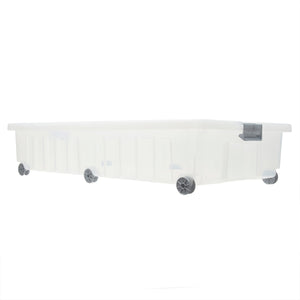 Home Basics 45L Under The Bed Storage Box with Wheels, Clear $25 EACH, CASE PACK OF 6