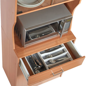Home Basics Large Wood Microwave Cabinet, Natural $120.00 EACH, CASE PACK OF 1