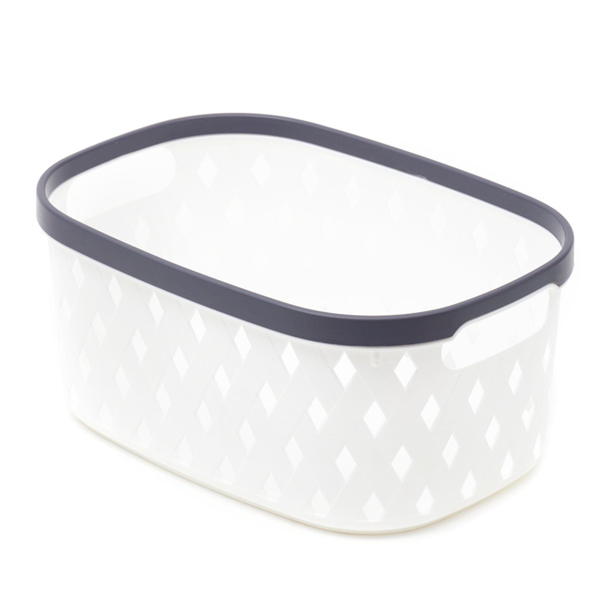 Home Basics Diamond Small Plastic Basket, STORAGE ORGANIZATION