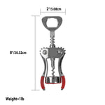 Load image into Gallery viewer, Home Basics Winged  Zinc Plated Steel Cork Screw Wine Opener with Rubberized Grips, Red $5.00 EACH, CASE PACK OF 24
