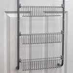 Load image into Gallery viewer, Home Basics Heavy Duty 4 Tier Over the Door Metal Pantry Organizer, Grey $20.00 EACH, CASE PACK OF 6
