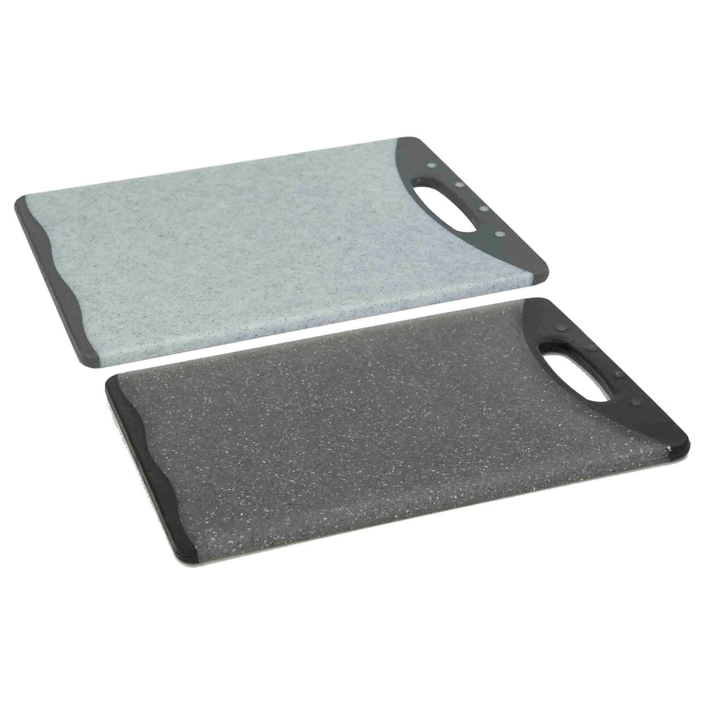 Home Basics Double Sided 10" x 14.5" Granite Plastic Cutting Board - Assorted Colors