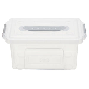 Home Basics 4.25 Liter Storage Box With Handle, Clear, STORAGE  ORGANIZATION