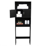 Load image into Gallery viewer, Home Basics  3 Tier Wood Space Saver Over the Toilet Bathroom Shelf  with Open Shelving and Cabinets, Espresso $60.00 EACH, CASE PACK OF 1
