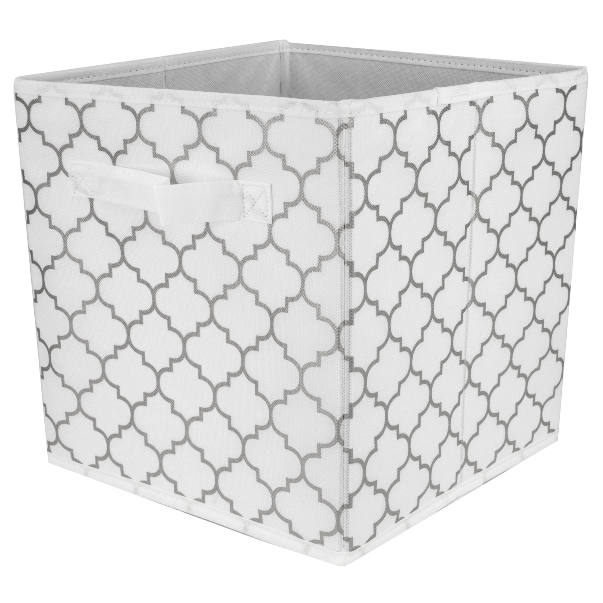 Home Basics  Metallic Storage Bin, Silver - Assorted Colors