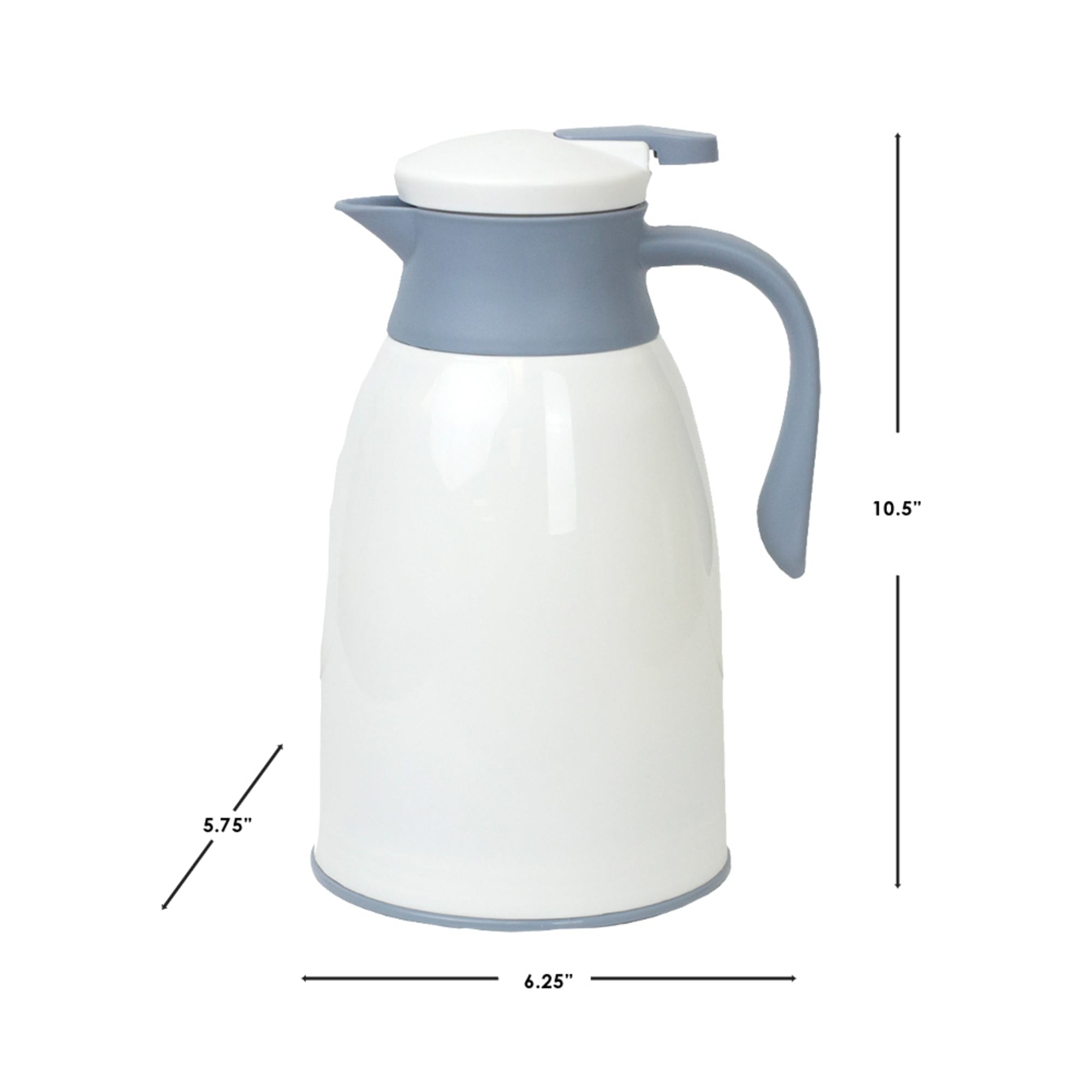 Home Basics 1 Liter Insulated Plastic Carafe, White $7.00 EACH, CASE PACK OF 12